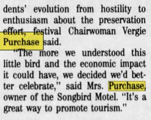 Songbird Motel - June 1994 Article